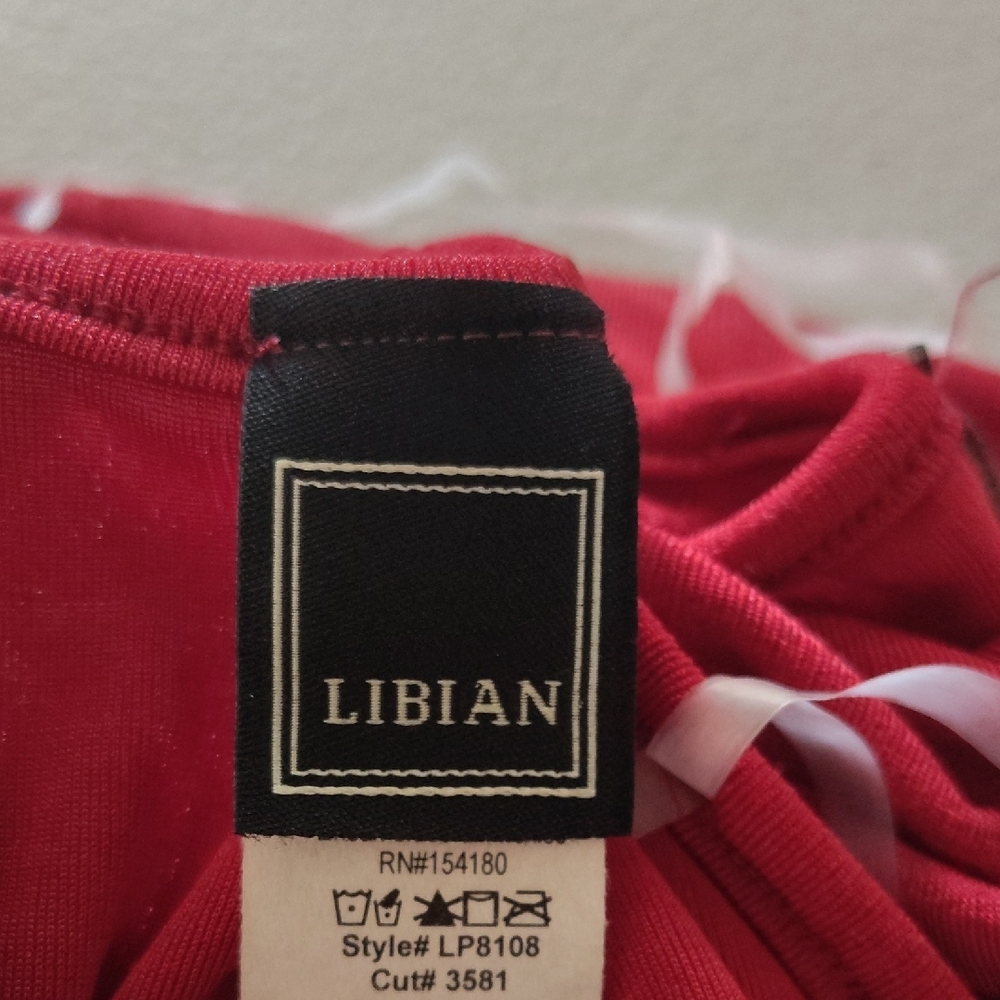 Libian Plus Size Red Holiday Party Jumpsuit Surplice 1X 2X 3X - Picture 4 of 4